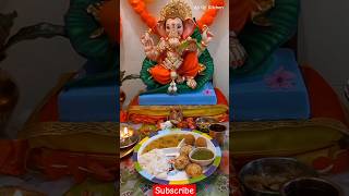 Todays Lunch Thali | ganpati bhog | dal rice | besan ke danedar laddu food trending shorts