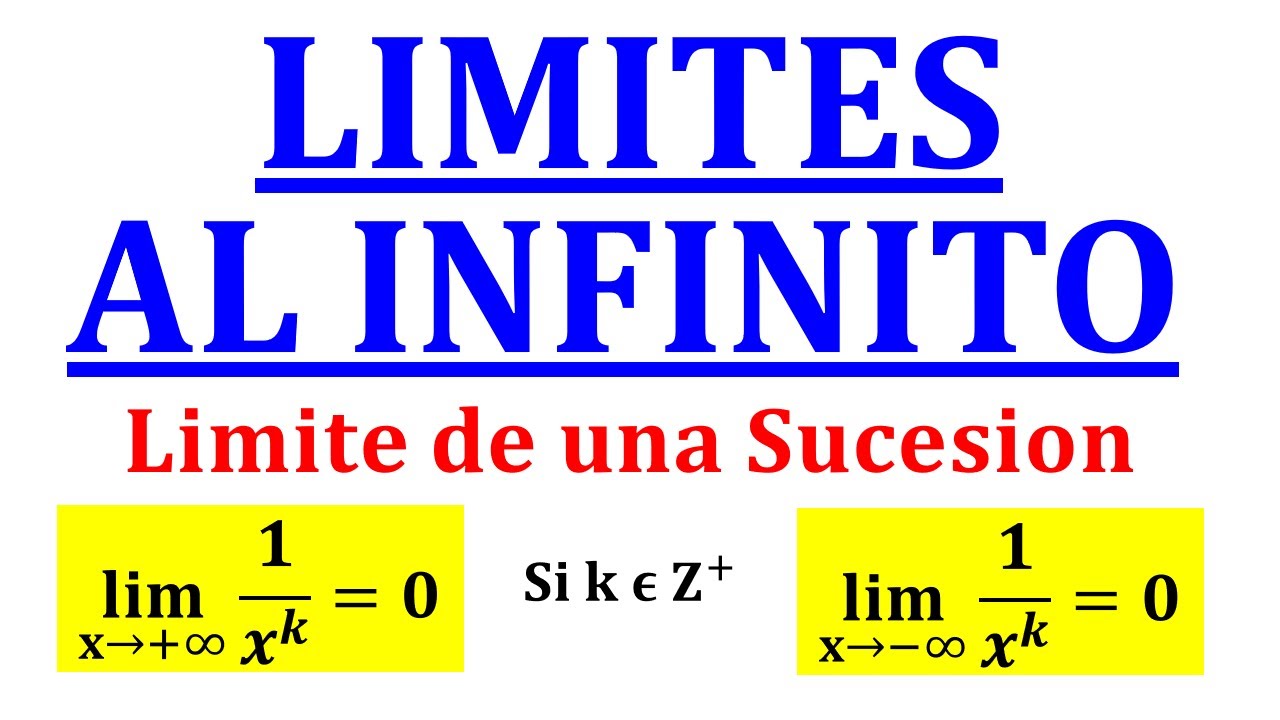 LIMITES Al INFINITO Introducci n Y EJERCICIOS Resueltos YouTube LIMITES Al INFINITO Introducci n Y EJERCICIOS Resueltos YouTube
