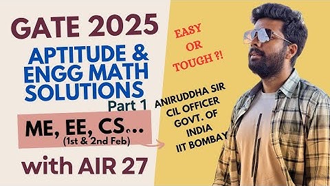 GATE 2025 Solutions // GATE 2025 Aptitude Mathematics Solution #gate2025 #aniruddhasir #aptitude