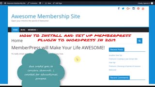 HOW TO INSTALL AND SET UP MEMBERPRESS PLUGIN TO WORDPRESS IN 2019