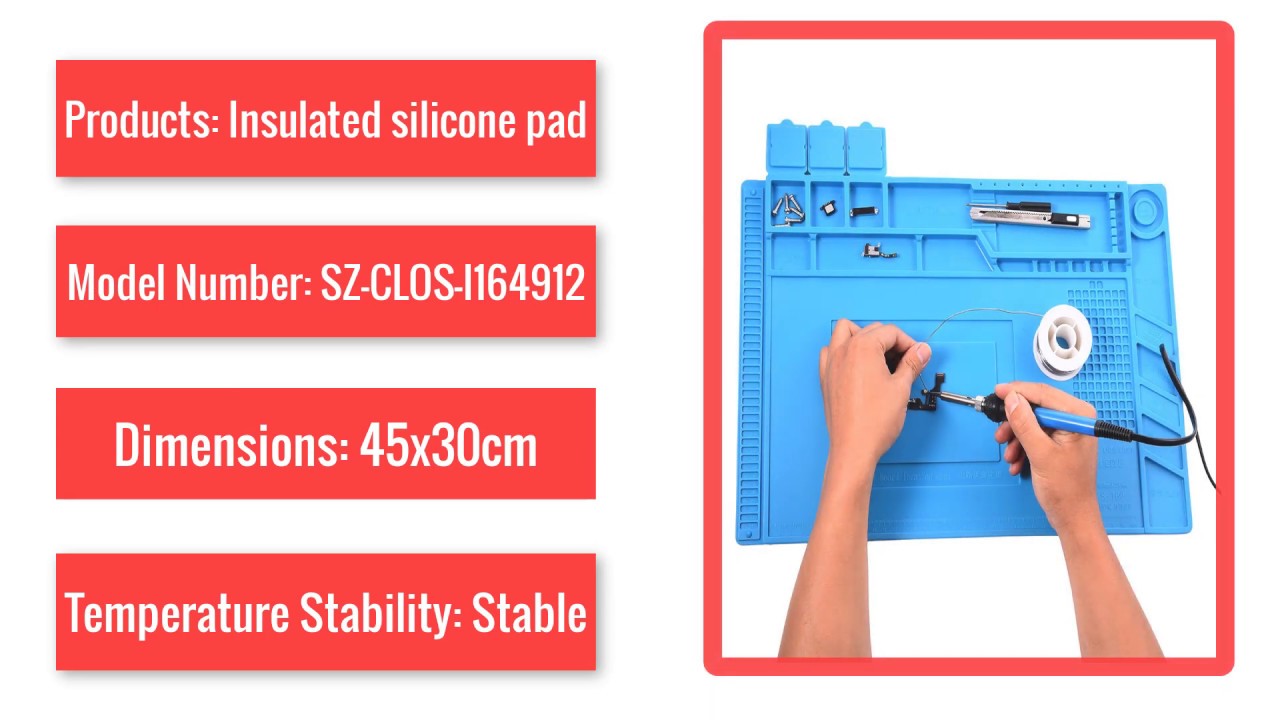 Heat Insulation Silicone Pad Desk Mat Maintenance Platform For BGA Soldering Repair Station