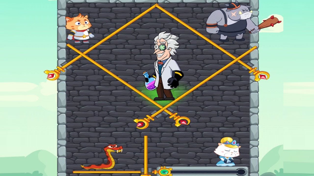 Rescue cat pin the pull | save the cat android, ios gameplay Part 14