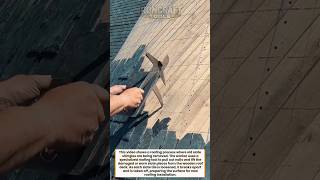 Slate Roof Removal Tool in Action #roofing #construction #tools