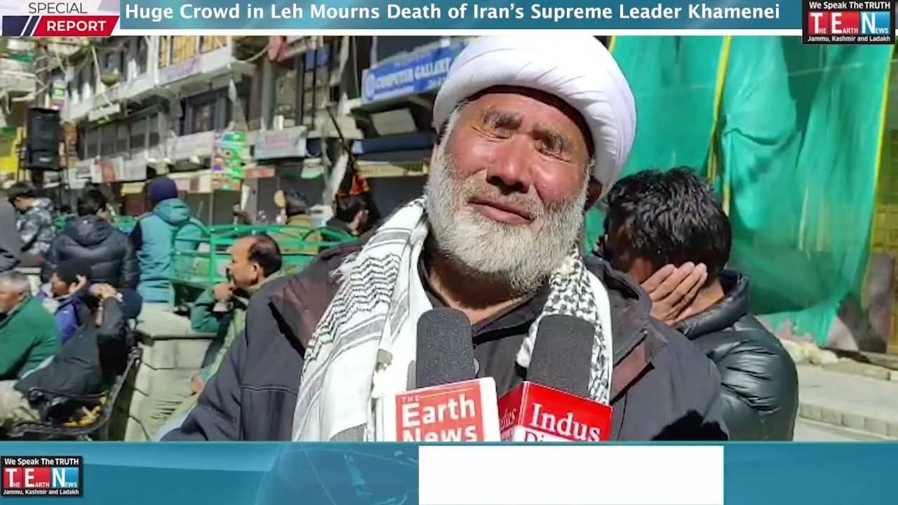 Huge Crowd in Leh Mourns Death of Iran’s Supreme Leader Khamenei