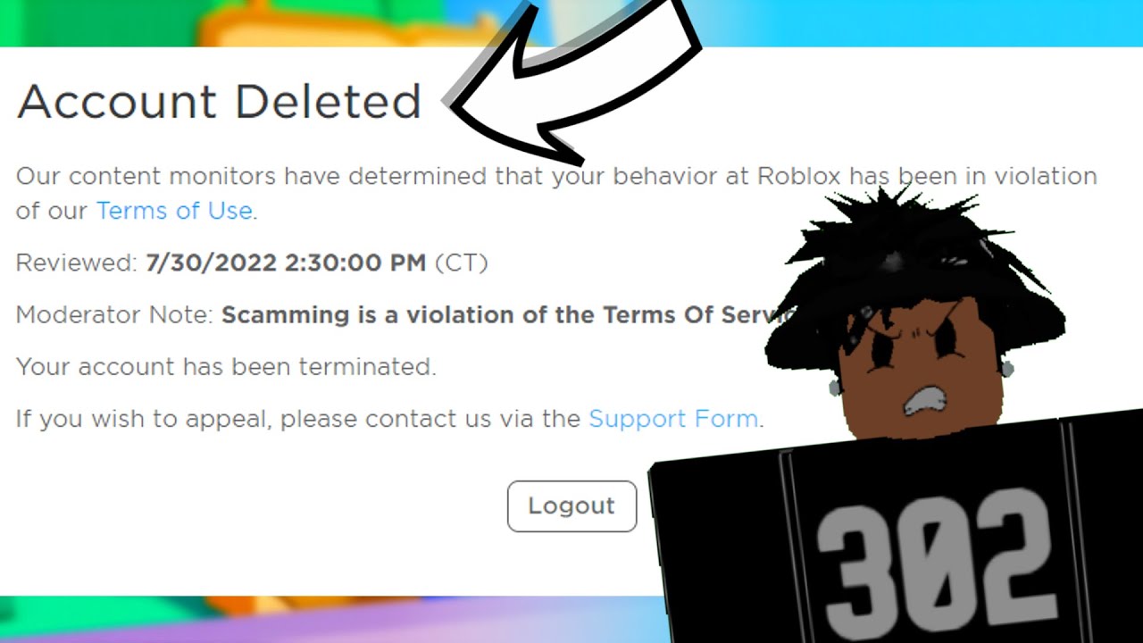 I GOT BANNED ON ROBLOX... - YouTube