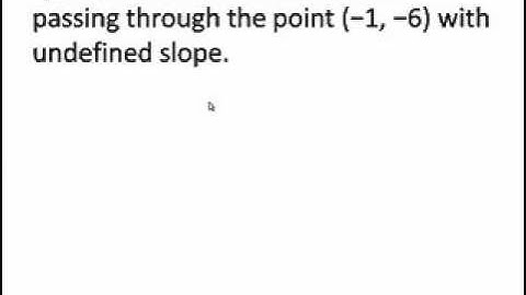 Equations of horizontal and vertical Lines