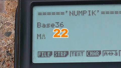 Base 36 Numbers 1 to 100 on a Calculator with Conversion