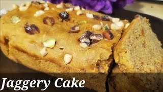 ATTA CAKE RECIPE WITHOUT SUGAR | WITH JAGGERY | EGGLESS WHOLE WHEAT CAKE RECIPE | WITHOUT OVEN  U.K