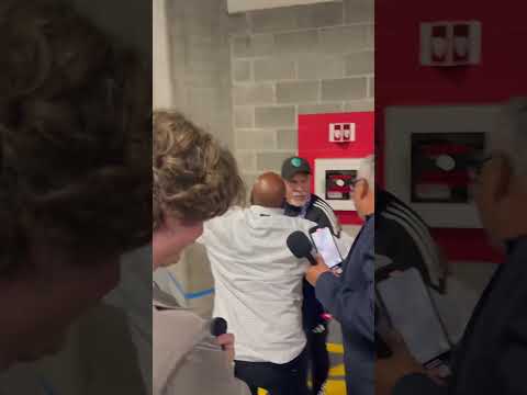 The Seattle staffer that appeared spat on by Luis Suarez after the exchange (via @favianrenkel/TT)
