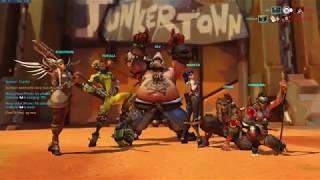 overwatch-Junker town map gameplay- New hero coming soon?  with mercy and DVA