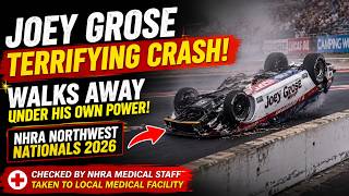 Joey Grose Walks Away After Terrifying NHRA Pro Stock Crash in Seattle | 2026 Northwest Nationals