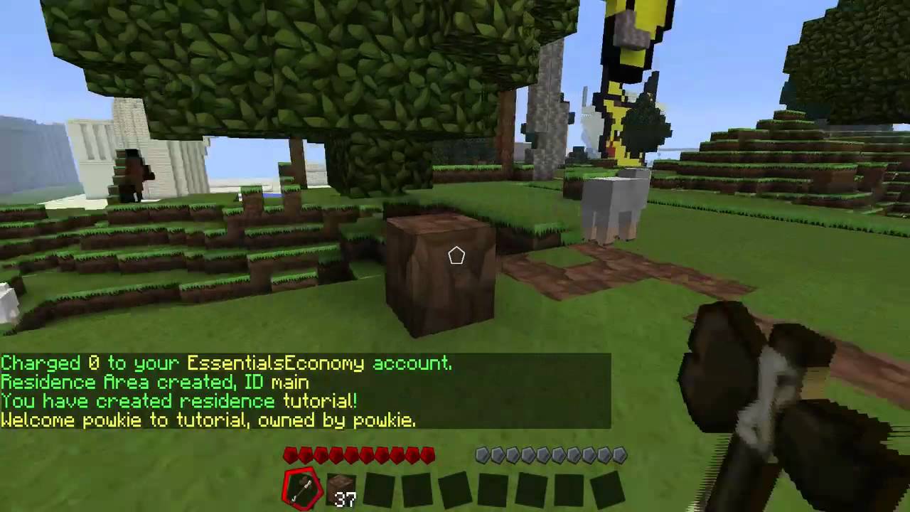 Minecraft Tutorial #1 - How to use Residence - MetroidCraft