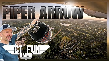 Timelapse Flight in Piper Arrow PA-28R-200 N15644 | Connecticut Sunrise from Meriden to Hartford