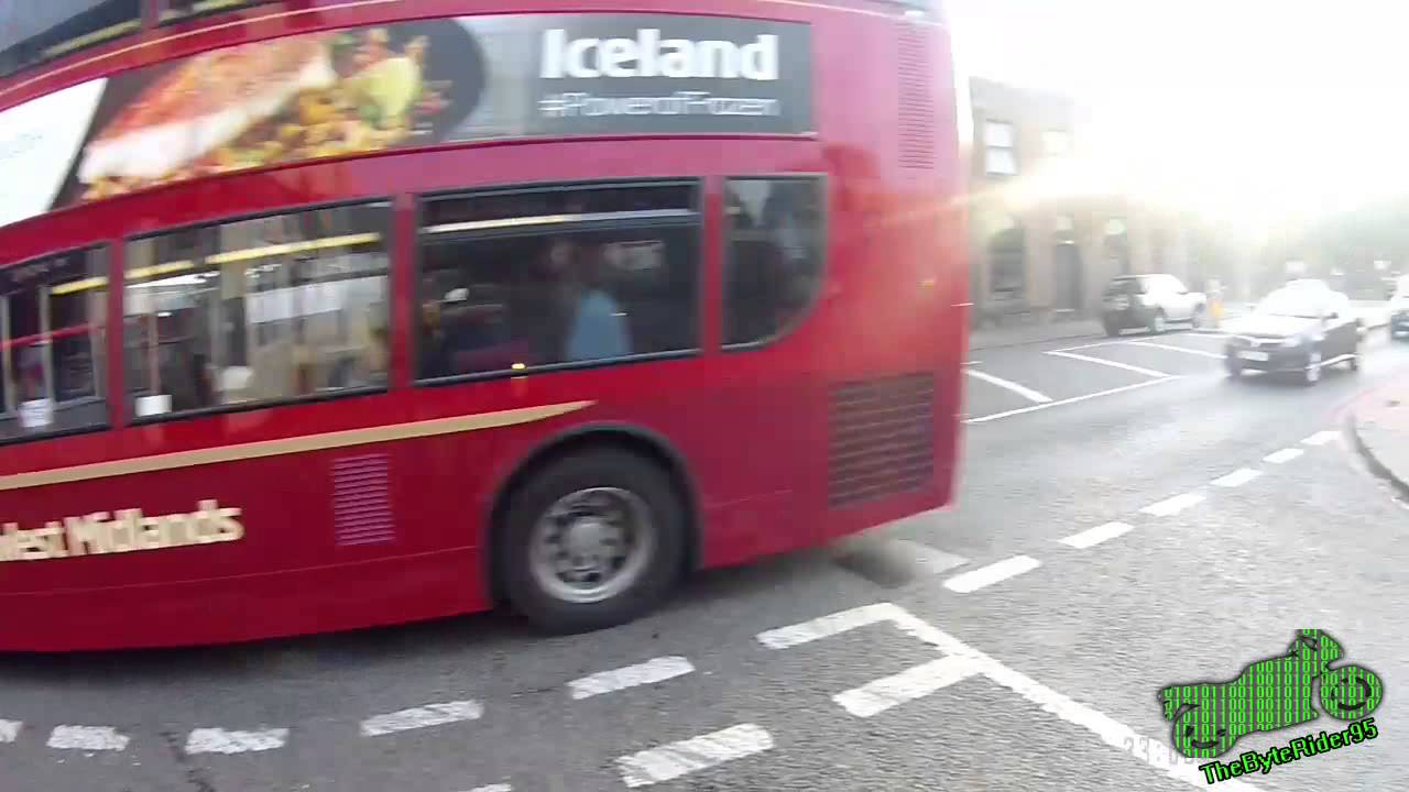 West Midlands Travel Bus Nearly T BONES Car!