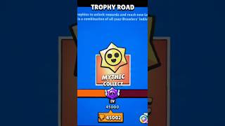 45K Trophies Mythic Star Drop Gave Me This 🥵😱 #brawlstars #trophy #45k #shorts #gaming