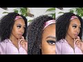 NO GLUE • NO LACE MELT • Super Natural lace HEADBAND Wig Install | Quick &amp; Easy Ft. YGwigs