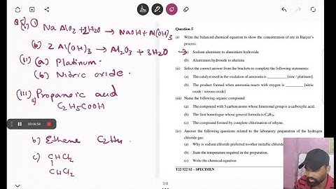 icse semester 2 chemistry specimen paper || solved || icse chemistry semester 2 specimen paper