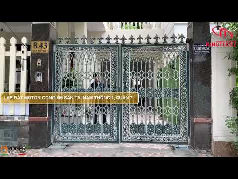 Cổng tự động âm sàn Roger tại Quận 7.