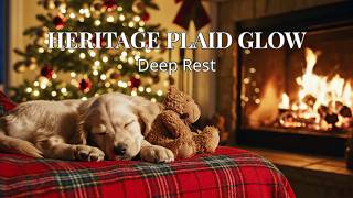 🔴 12 Hours Heritage Plaid Glow: Classic Christmas Fireplace Ambience &amp; Puppy Music for Restful Sleep