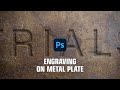 Text Effects of Engraving on Metal Plate in Photoshop 2023