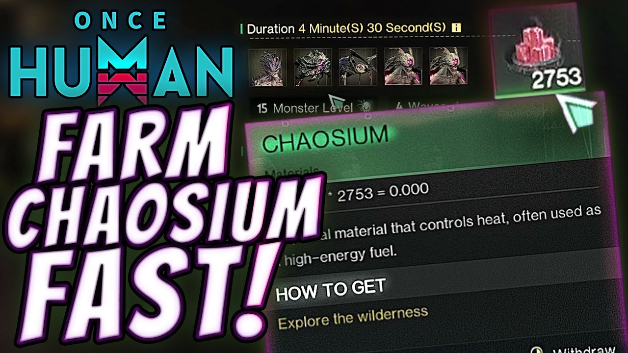 EASY Chaosium Farm THOUSANDS in MINUTES!! Once Human Guide YouTube