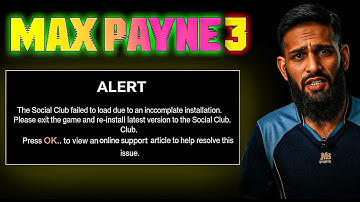 The Social Club failed to load due to an incomplete installation