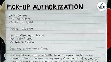 How To Write A Pick Up Authorization Letter Step by Step Guide | Writing Practices