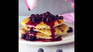 Blueberry Flaxseed Pancakes