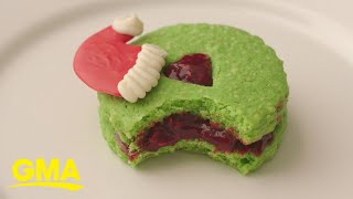 25 Days of Cookies: Make Brit + Co's Grinch Linzer Cookies l GMA Digital