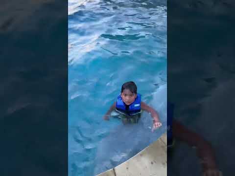 Mom tries to take son out of the pool then dad does this #shorts