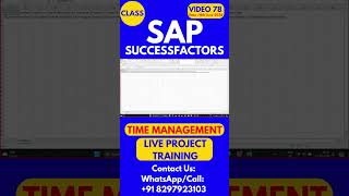 SAP SuccessFactors Time Management Training Online Class 78 16th June 2026#sapsuccessfactorstraining
