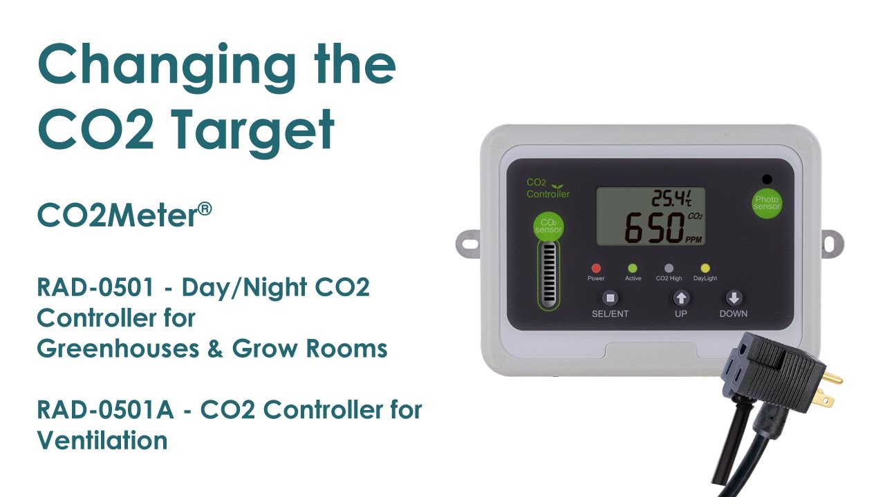 Change Target CO2 Level RAD-0501 Grow Room Controller 