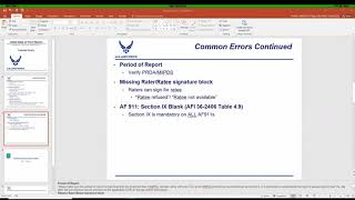 Famous Common Errors with Evaluations Profile
