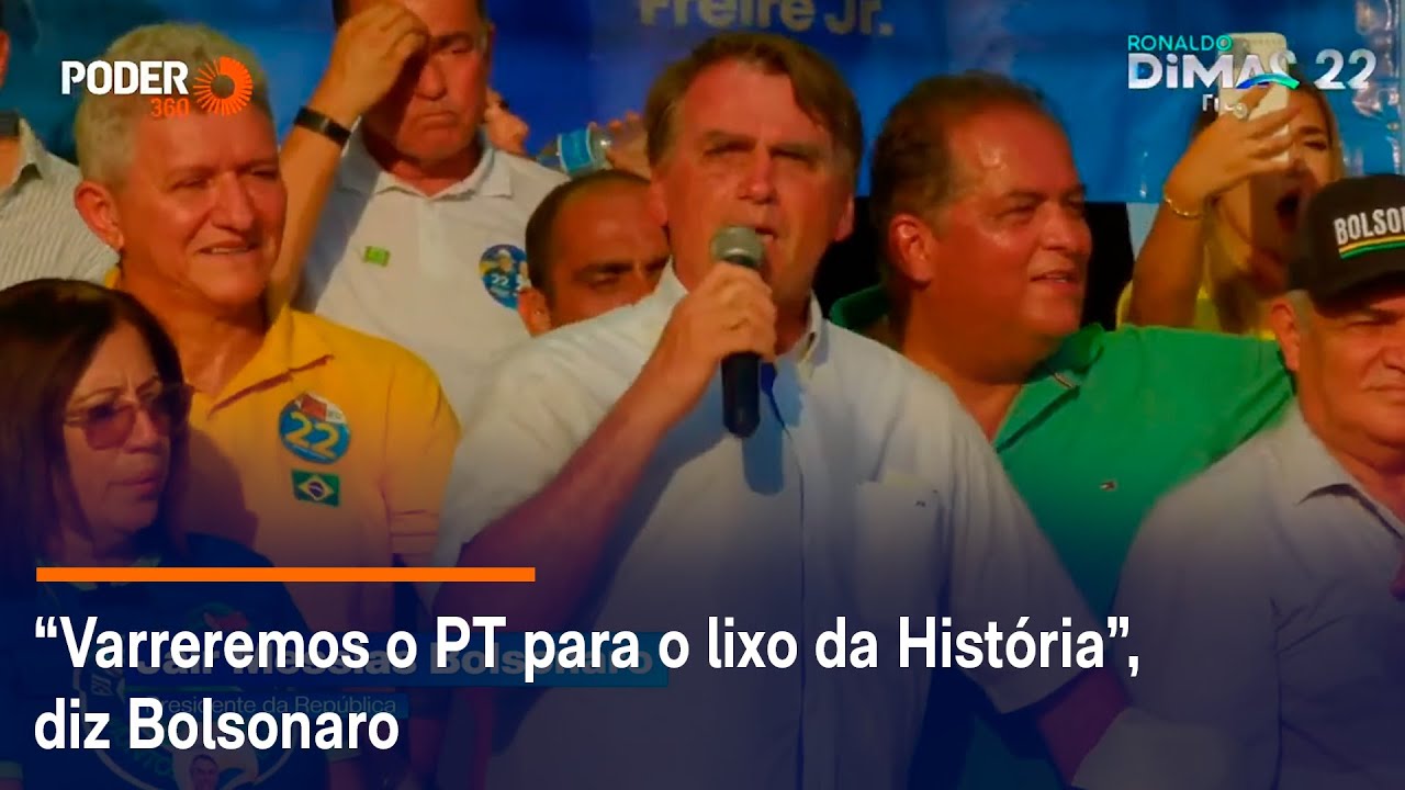 “Varreremos o PT para o lixo da História”, diz Bolsonaro