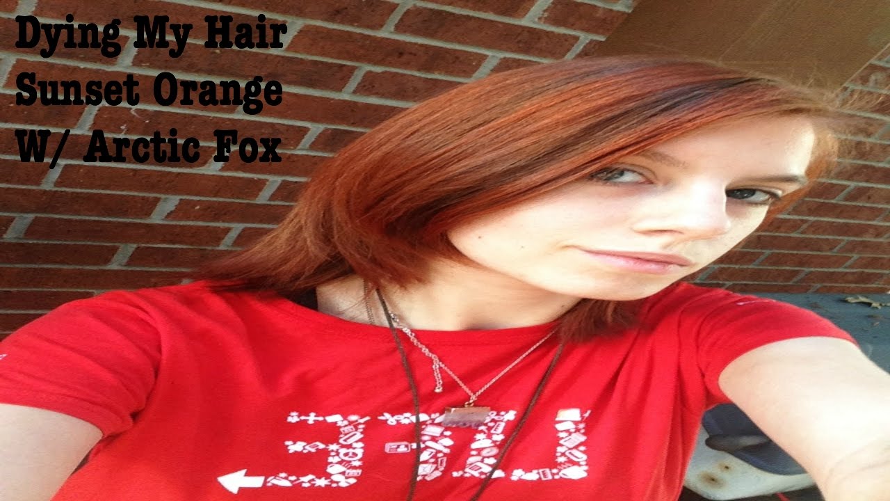 Dying My Hair Sunset Orange W Arctic Fox Hair Dye Youtube