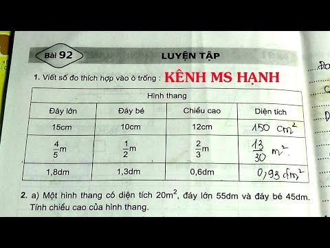 Video Vở Bài Tập Toán Lớp 5 Tập 2 Bài 92 Trang 6 7 Luyện Tập... - youtube