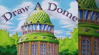Draw A Green Dome How To Draw A Masjid? Creative Drawing