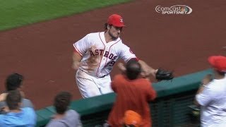 Wallace snares the foul by the stands