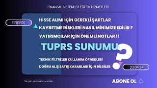 TUPRS : HİSSE DÜZELTMEYE Mİ GEÇİYOR ?  | #TUPRS hisse teknik analizi