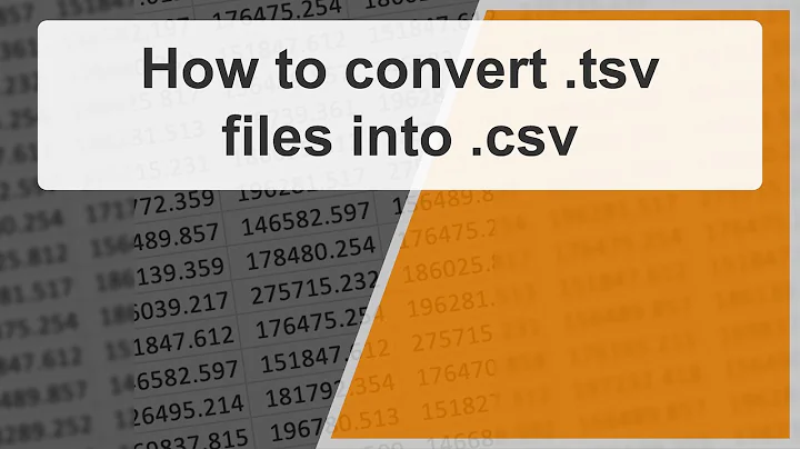 How to convert .tsv to .csv - Learn SQL with IMDB database -