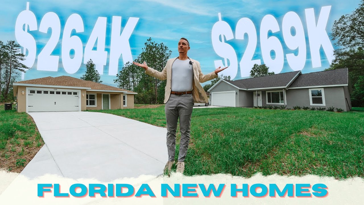 2 NEW construction HOMES under 270,000 In FLORIDA!! YouTube