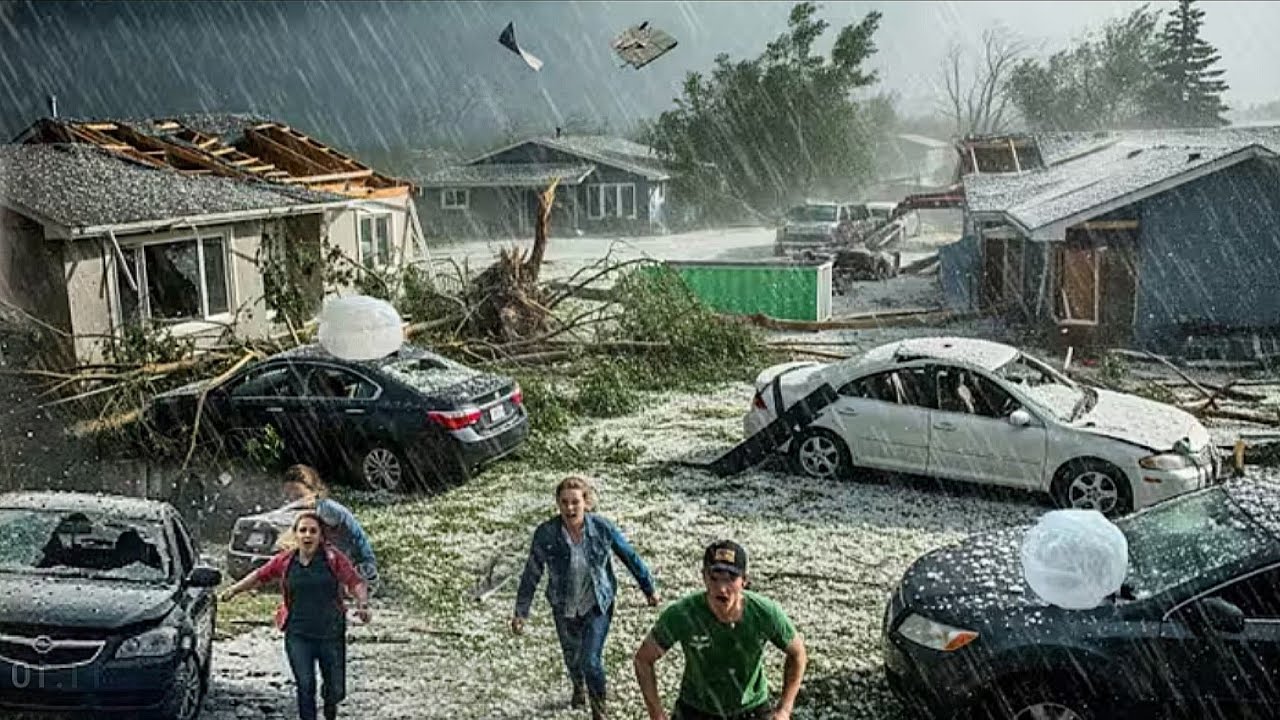 Chaos in Colorado USA today, hail storm paralyzes the entire city of ...