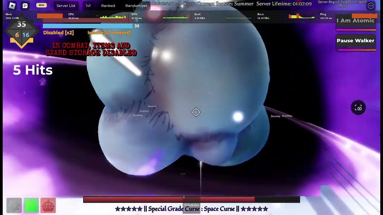 Sakura Stand | Killing space curse alone (because noone was there :c)