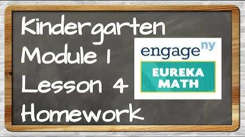 Eureka Math Kinder Module 1 Lesson 4 Homework