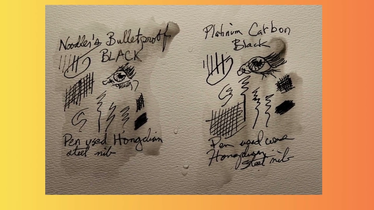 PILOT CARBON BLACK INK VS NOODLER’S BULLET PROOF BLACK INK mp4