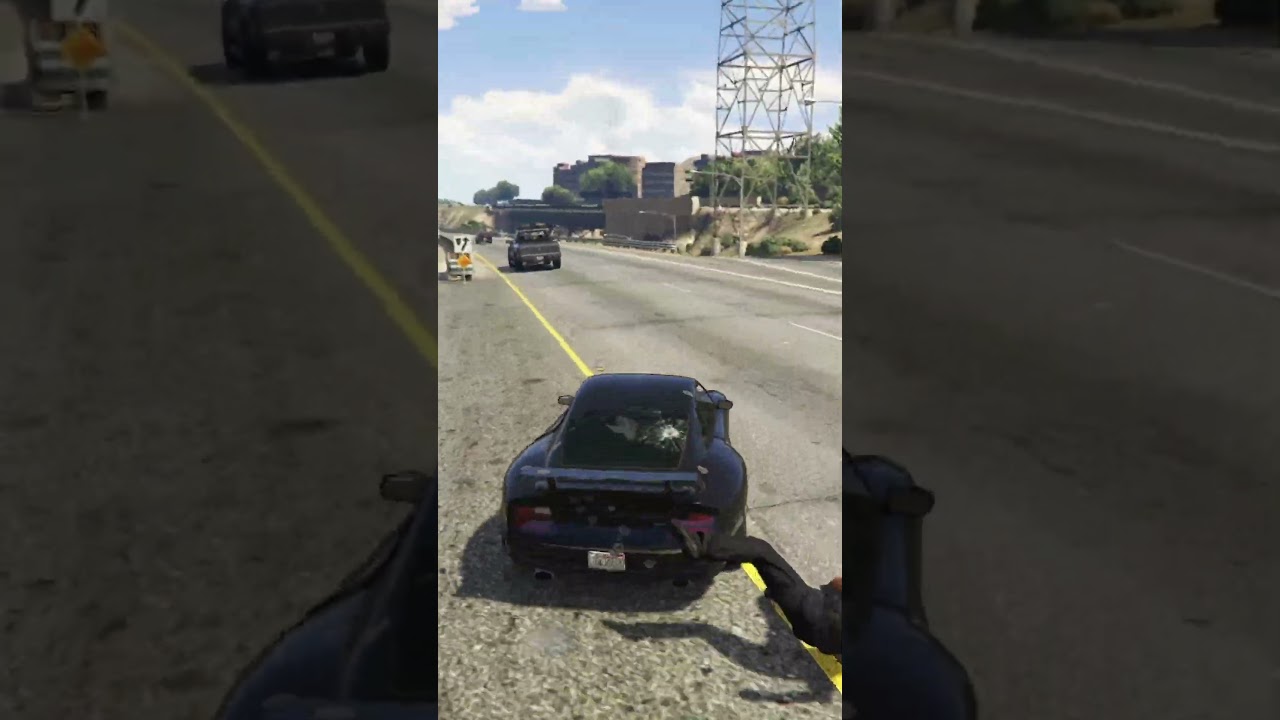 Heavy car chase against cops in GTA V