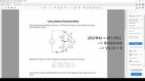 Solving a Wheatstone Bridge in MATLAB (1/2)