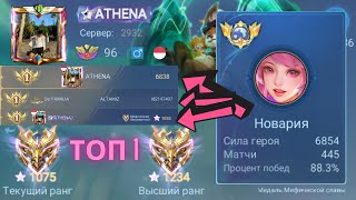 ТОП 1 МИРА НОВАРИЯ / ТОП 1 ИГРОК МИРА / ТОП 1 ОТРЯД МИРА / MOBILE LEGENDS