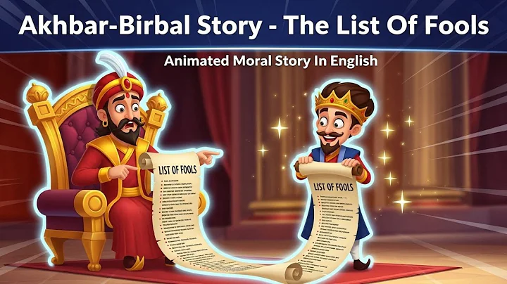 Akbar and Birbal - The List Of Fools | Akbar-Birbal Story In English | Animated Moral Story #cartoon