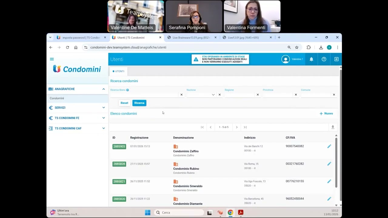 Il nuovo servizio TS Condomini nel tuo Software TS Brainware LIVE del 13 gennaio 2026